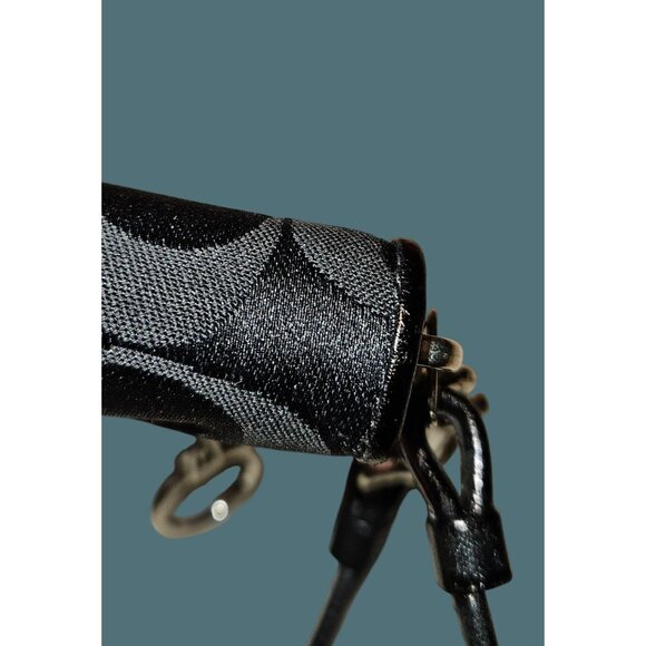 Coach Poppy Wristlet Signature Monogram Wallet Black - Picture 13 of 13